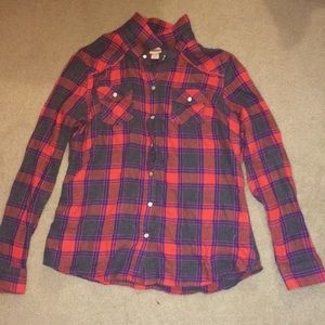 button up turtle neck flannel